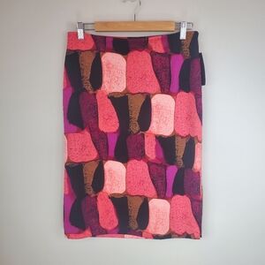 NWT Worthington Size 8 Coral Impressions Pencil Skirt With Side Zipper